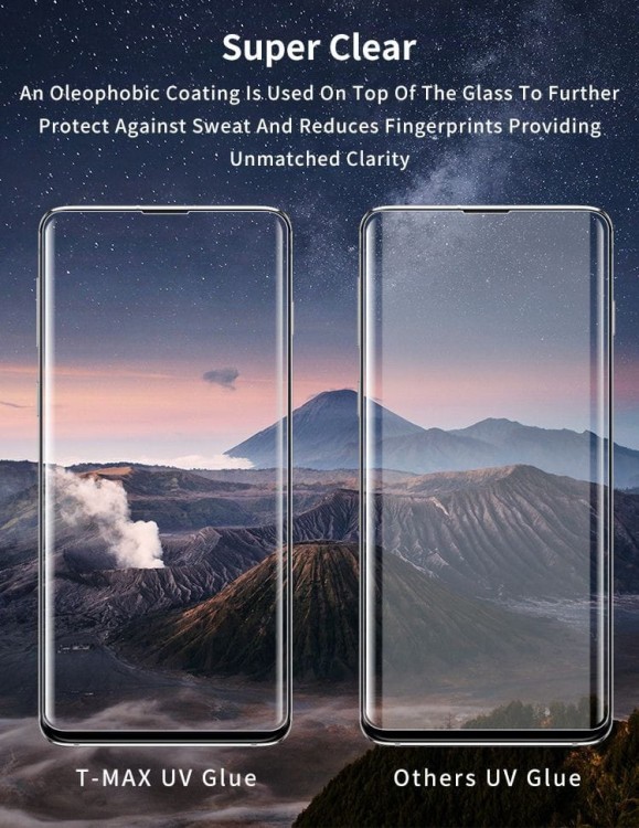 SZKŁO HARTOWANE T-MAX UV GLASS REPLACEMENT GALAXY S10+ PLUS CLEAR