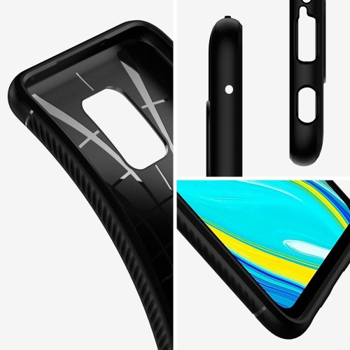 SPIGEN RUGGED ARMOR XIAOMI REDMI NOTE 9S/9 PRO/9 PRO MAX MATTE BLACK