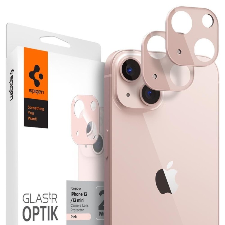 OSŁONA APARATU SPIGEN OPTIK.TR CAMERA PROTECTOR 2-PACK IPHONE 13 MINI / 13 PINK