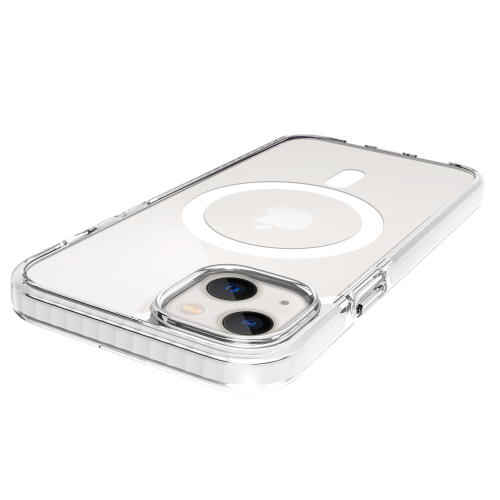 Przezroczysto - białe etui/case Prodigee Magneteek do iPhone'a 14 Plus z MagSafe - biały kolor smarfona | supershield.pl