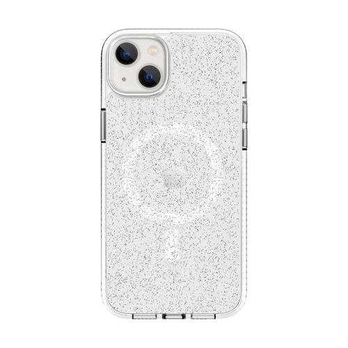 Przezroczysto - brokatowe etui / case Prodigee Super Star do iPhone'a 13 / 14 z MagSafe - back view | supershield.pl
