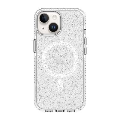 Przezroczysto - brokatowe etui ProdiGee Superstar Clear z MagSafe, iPhone 15 - plecki