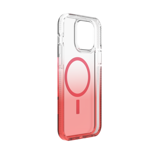 Gradientowe, czerwono - przezroczyste etui/case Prodigee Safetee Flow Blush do iPhone'a 13 Pro Max - cover | supershield.pl