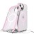 Różowo - brokatowe etui ProdiGee Superstar Rose z MagSafe, iPhone 13/14 - front i tył