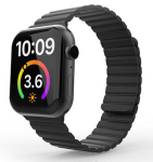 Pasek SB Polo Zoya silikonowy pasek z magnetycznym zapięciem do Apple Watch 44 mm Czarny