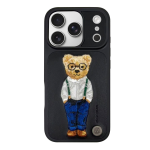 Etui ZuckBear London Classic z haftem - iPhone 17 Pro Max, Czarne 