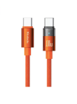 MCDODO Kabel USB-C do USB-C 100W LED – Kabel szybkiego ładowania PD 1,2m Pomarańczowy