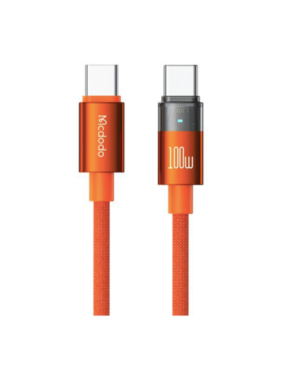 Kabel Ładujący MCDODO C-C 100W LED Display 1,2m Pomarańczowy