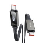 Kabel Ładujący MCDODO LED Display USB-C do USB-C 100W 1,2 m – kabel PD Fast Charge z wyświetlaczem LED, oplot