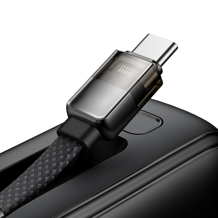 MCDODO FreeKit 20000mAh 65W Power Bank z wbudowanym kablem i wyświetlaczem LED – szybkie ładowanie USB-C