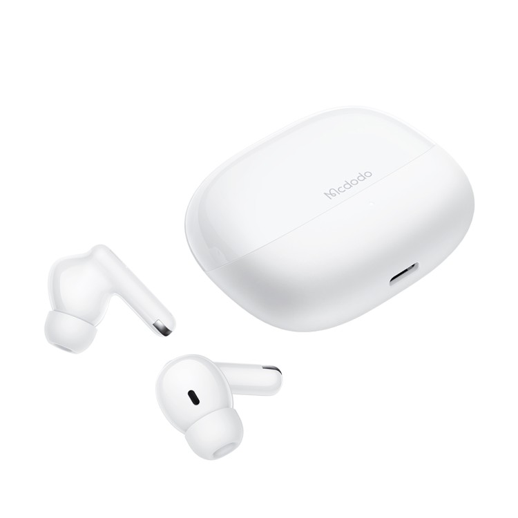 MCDODO Immersive Sound True Wireless Earbuds White – słuchawki bezprzewodowe TWS Bluetooth 5.3, Białe